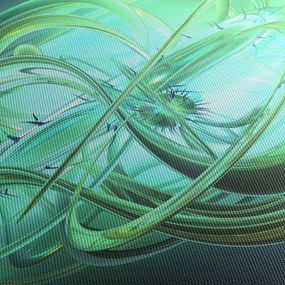 Obraz zelenej abstrakcie (120x50 cm)