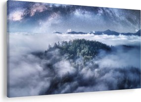Obraz lesa v hmle (90x60 cm)