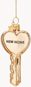 Ručne fúkaná vianočná ozdoba Key New Home
