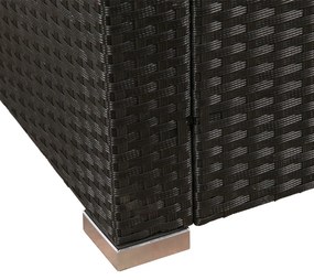 InternetovaZahrada - Záhradný ratanový set Punta Cana M - čierny/antracit podušky