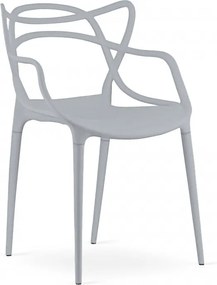 Svetlosivá plastová stolička KATO