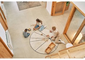 Krémový prateľný ručne tkaný bavlnený okrúhly koberec ø 160 cm Trace Beige – Lorena Canals