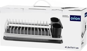 Čierno-biely kovový odkvapkávač 41,5x17 cm Deluxe – Orion