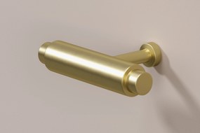 Závesná konzola / toaletný stolík Lorini 100 cm so zásuvkami - kašmír / zlaté úchytky T-bar