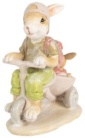 Dekorácia socha králiky na kolobežke - 11*6*12 cm