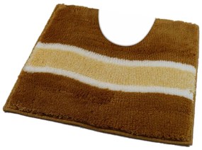 ROUTNER Kúpeľňová predložka LAVELLO Medová 10404 - Medová / 60 x 60 cm WC s výkrojom 10404