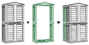 ARTPLAST Záhradná modulárna zostava Garden Shed - rozširujúci modul