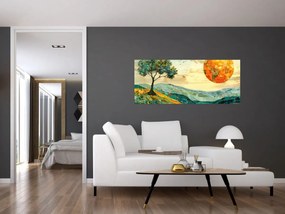 Obraz - Ilustrácia krajiny (120x50 cm)