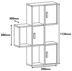 Nástenná polica FLORA orech/žltá
