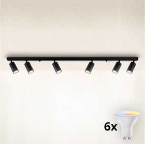 Brilagi - LED RGBW stmievateľné bodové svietidlo SELE DIAMANT 6xGU10/6,5W/230V Wi-Fi čierne