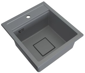 Gamma Quadro 4550, 1-komorový granitový drez 450x495x220 mm, šedá, GMA-ZLE000221