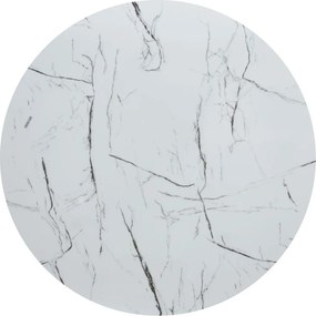 Vintino Jedálenský stôl AURELIO 100 × 100 cm – biely mramor / zlatá