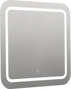 Zaoblené zrkadlo 80x70cm s LED osvetlením, topná fólia, senzor s nastaviteľnou teplotou 2700-6500K, IP44 ZIL8070KTLEDS