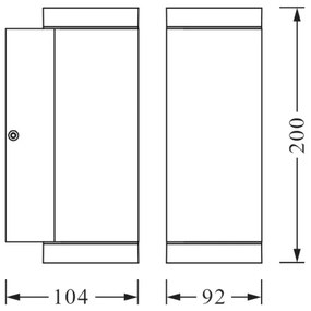 Ledvance - Vonkajšie nástenné svietidlo BEAM 2xGU10/35W/230V IP44