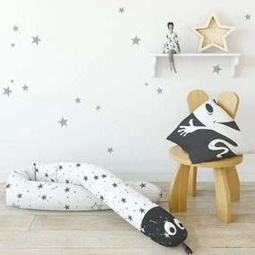 Samolepka do detskej izby sada hviezdy strieborná 3-8cm