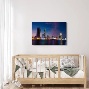 Obraz nočného mesta (90x60 cm)