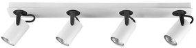 4-bodové kovové stropné svietidlo biele KLIP Beliani