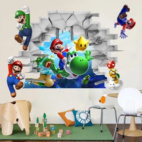 Veselá Stena Samolepka na stenu na stenu Hra Super Mario