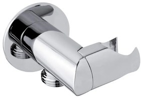 Mosadzný diel na pripojenie sprchy v lesklo striebornej farbe – Sapho