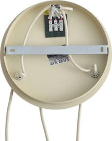 Škandinávske závesné svietidlo béžové s bielym sklom okrúhle 3-svetlá - Wisp