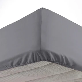 Antracitová napínacia plachta z mikrovlákna 140x190 cm Oscar – douceur d'intérieur