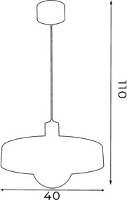 Luster na lanku CANAN 1xE27/15W/230V priemer 40 cm béžový
