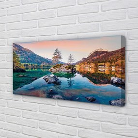 Obraz na plátne Nemecko Alpy jeseň Horské jazero 125x50 cm