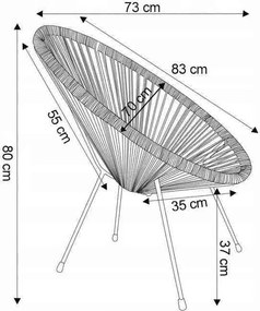 Vodeodolný vankúš do záhradného kresla ACAPULCO 90x105 cm - tmavo béžový