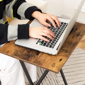 Skladací odkladací stolík Vasagle Abby 48 cm hnedý/čierny