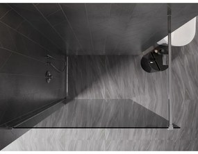 Mexen, Mexen Kioto-X sprchová stena 70 x 200 cm, grafit 10 mm, chróm - 800-070-101-01-40-X