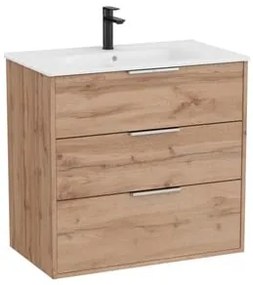 Kúpeľňová skrinka s umývadlom Roca Optica 80x75,7x45,5 cm dub OPT803ZO, 1 ks
