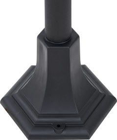 Klasické vonkajšie stĺpikové svietidlo čierne 122 cm IP44 - New Haven Hammered