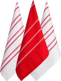 ARÔME Kuchynské utierky Pruhy červené