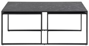 Súprava konferenčných stolíkov ALMA, 3 ks, antracit