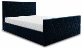 Manželská posteľ 160 cm Alex (tmavomodrá) (s roštom a úložným priestorom). Vlastná spoľahlivá doprava až k Vám domov. 1046776