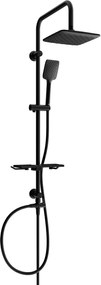 Mexen sprchový set T62 s hornou hlavicou 20x20 cm, čierna, 798626293-70
