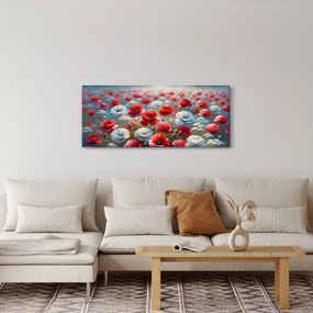 Obraz - Pole vlčích makov (120x50 cm)