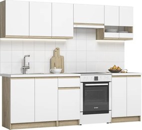 Kuchynská linka Naturel Katarina LUX 2,4 m Oak KSETKATARINAO, 1 ks