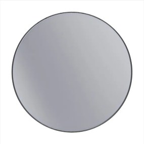 Erga Round, okrúhle zrkadlo 80cm, čierny rám, ERG-V01-ROUND-8080-BK