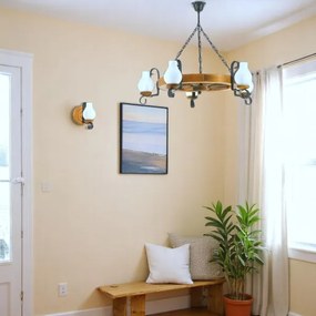 Brilagi - Luster na reťazi ROATA 5xE14/40W/230V buk