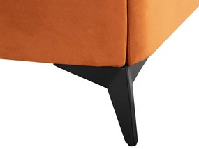 Zamatová posteľ 160 x 200 cm oranžová MELLE Beliani