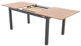 Doppler EXPERT WOOD antracit - záhradný hliníkový rozkládací stôl - 220/280x100x75 cm, hliník