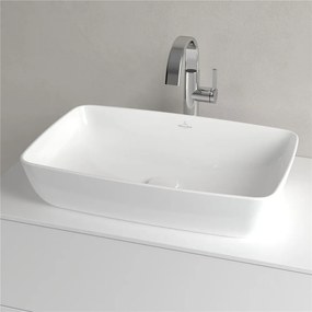 VILLEROY &amp; BOCH Artis obdĺžnikové umývadlo na dosku bez otvoru, bez prepadu, 580 x 380 mm, biela alpská, 41725801