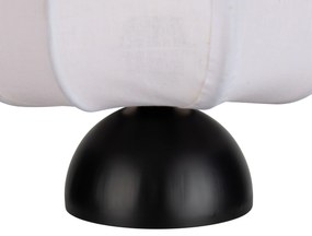 Japandi tafellamp zwart met witte kap - Nori