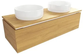 Kúpeľňová skrinka s krytom SAT Feel 120x30x46 cm medový dub mat SATFEEL120DMD