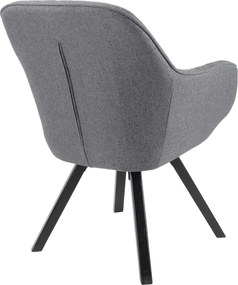 Jedálenská stolička Chrissy, stredne šedá tkanina