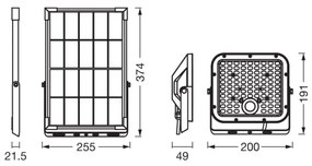 Ledvance - LED Solárny reflektor so senzorom FLOOD SPLIT LED/30W/6,4V IP65 + DO