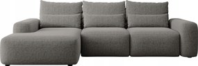 Rohová sedacia súprava Carlito (L) (sivá tmavá čierna)