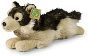 Rappa Plyšový vlk ležiaci 32 cm ECO - FRIENDLY