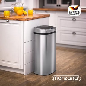 Bezdotykový Jumbo koš 58l strieborná